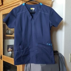 Wonderflex Hospital Scrub top blue